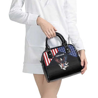 Custom Patriotic Bowling Shoulder Handbag with Bald Eagle, American Flag Bowling Ball - Wonder Print Shop