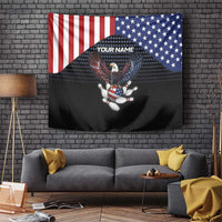 Custom Patriotic Bowling Tapestry with Bald Eagle, American Flag Bowling Ball - Wonder Print Shop