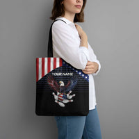 Custom Patriotic Bowling Tote Bag with Bald Eagle, American Flag Bowling Ball - Wonder Print Shop