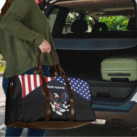 Custom Patriotic Bowling Travel Bag with Bald Eagle, American Flag Bowling Ball - Wonder Print Shop