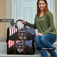 Custom Patriotic Bowling Travel Bag with Bald Eagle, American Flag Bowling Ball - Wonder Print Shop