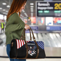 Custom Patriotic Bowling Travel Bag with Bald Eagle, American Flag Bowling Ball - Wonder Print Shop