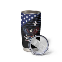 Custom Patriotic Bowling Tumbler Cup with Bald Eagle, American Flag Bowling Ball - Wonder Print Shop