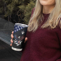 Custom Patriotic Bowling Tumbler Cup with Bald Eagle, American Flag Bowling Ball - Wonder Print Shop