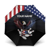Custom Patriotic Bowling Umbrella with Bald Eagle, American Flag Bowling Ball - Wonder Print Shop