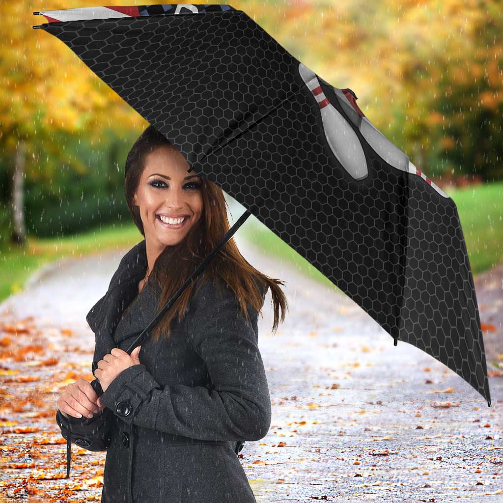 Custom Patriotic Bowling Umbrella with Bald Eagle, American Flag Bowling Ball - Wonder Print Shop