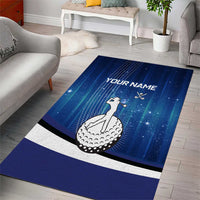Custom Galaxy Golf Area Rug with Golfer Silhouette, Golf Ball Design - Wonder Print Shop