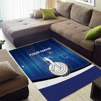 Custom Galaxy Golf Area Rug with Golfer Silhouette, Golf Ball Design - Wonder Print Shop