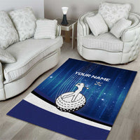 Custom Galaxy Golf Area Rug with Golfer Silhouette, Golf Ball Design - Wonder Print Shop