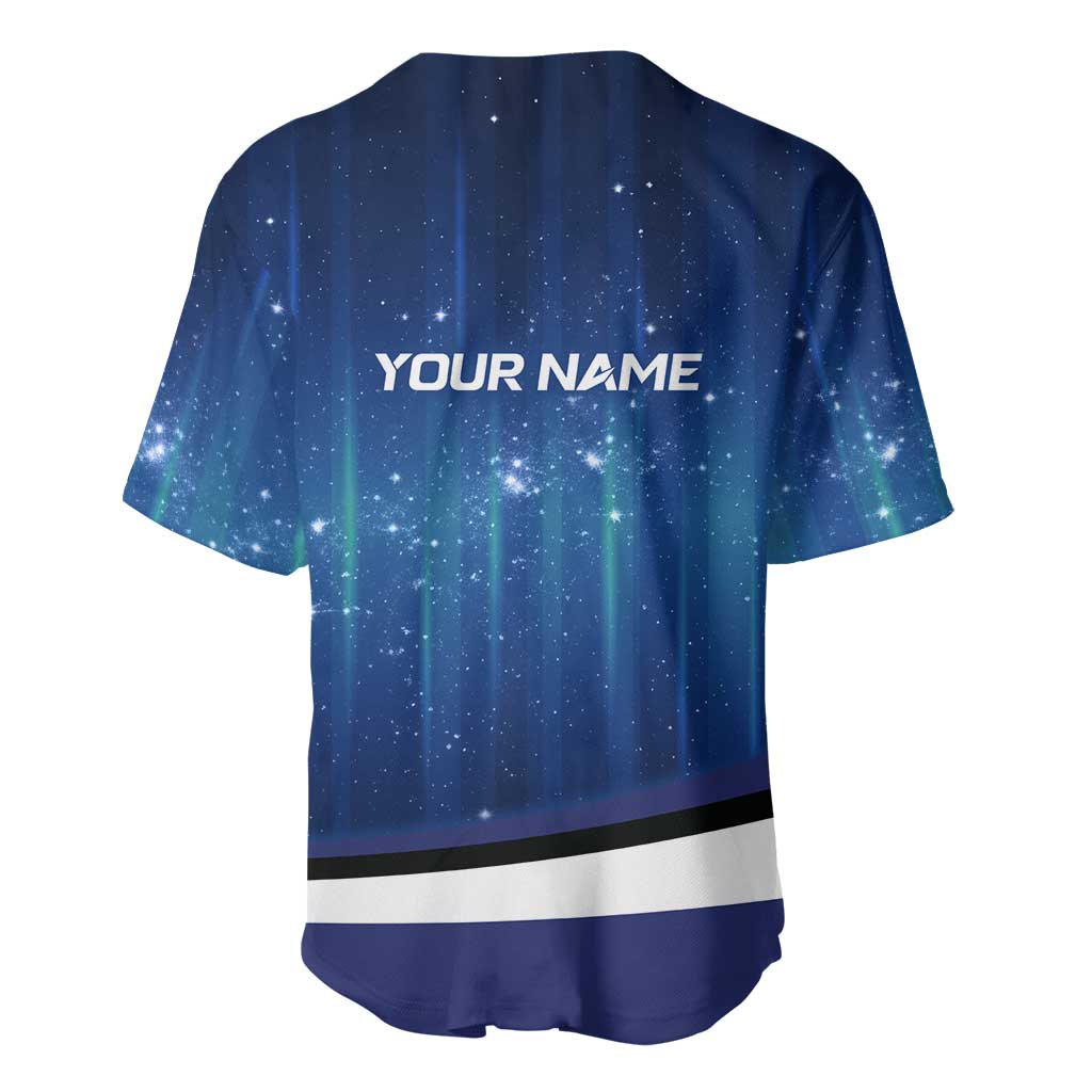Custom Galaxy Golf Baseball Jersey with Golfer Silhouette, Golf Ball Design - Wonder Print Shop
