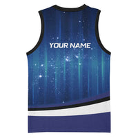 Custom Galaxy Golf Basketball Jersey with Golfer Silhouette, Golf Ball Design - Wonder Print Shop