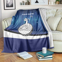 Custom Galaxy Golf Blanket with Golfer Silhouette, Golf Ball Design - Wonder Print Shop