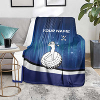 Custom Galaxy Golf Blanket with Golfer Silhouette, Golf Ball Design - Wonder Print Shop