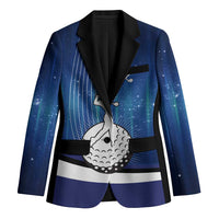 Custom Galaxy Golf Blazer with Golfer Silhouette, Golf Ball Design - Wonder Print Shop
