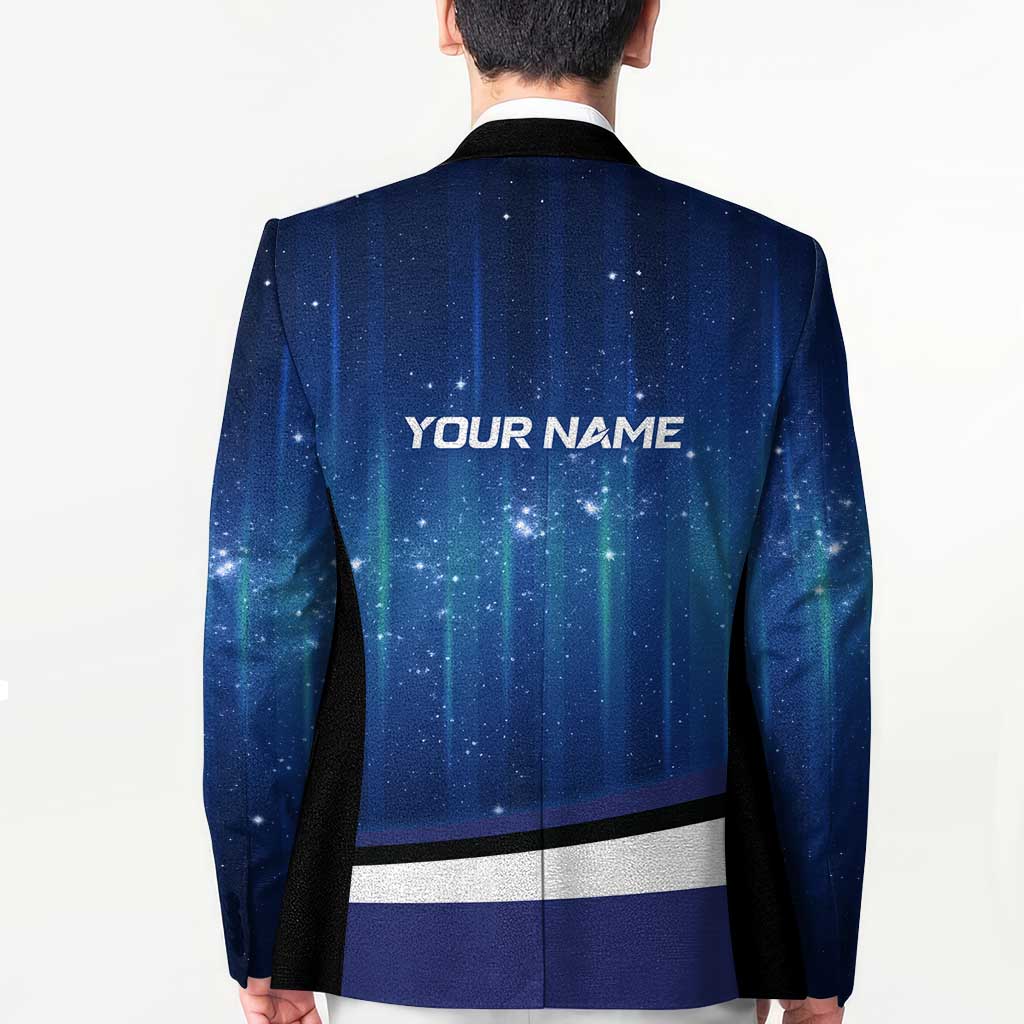 Custom Galaxy Golf Blazer with Golfer Silhouette, Golf Ball Design - Wonder Print Shop
