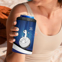 Custom Galaxy Golf 4 in 1 Can Cooler Tumbler with Golfer Silhouette, Golf Ball Design - Wonder Print Shop
