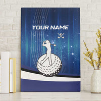 Custom Galaxy Golf Canvas Wall Art with Golfer Silhouette, Golf Ball Design - Wonder Print Shop