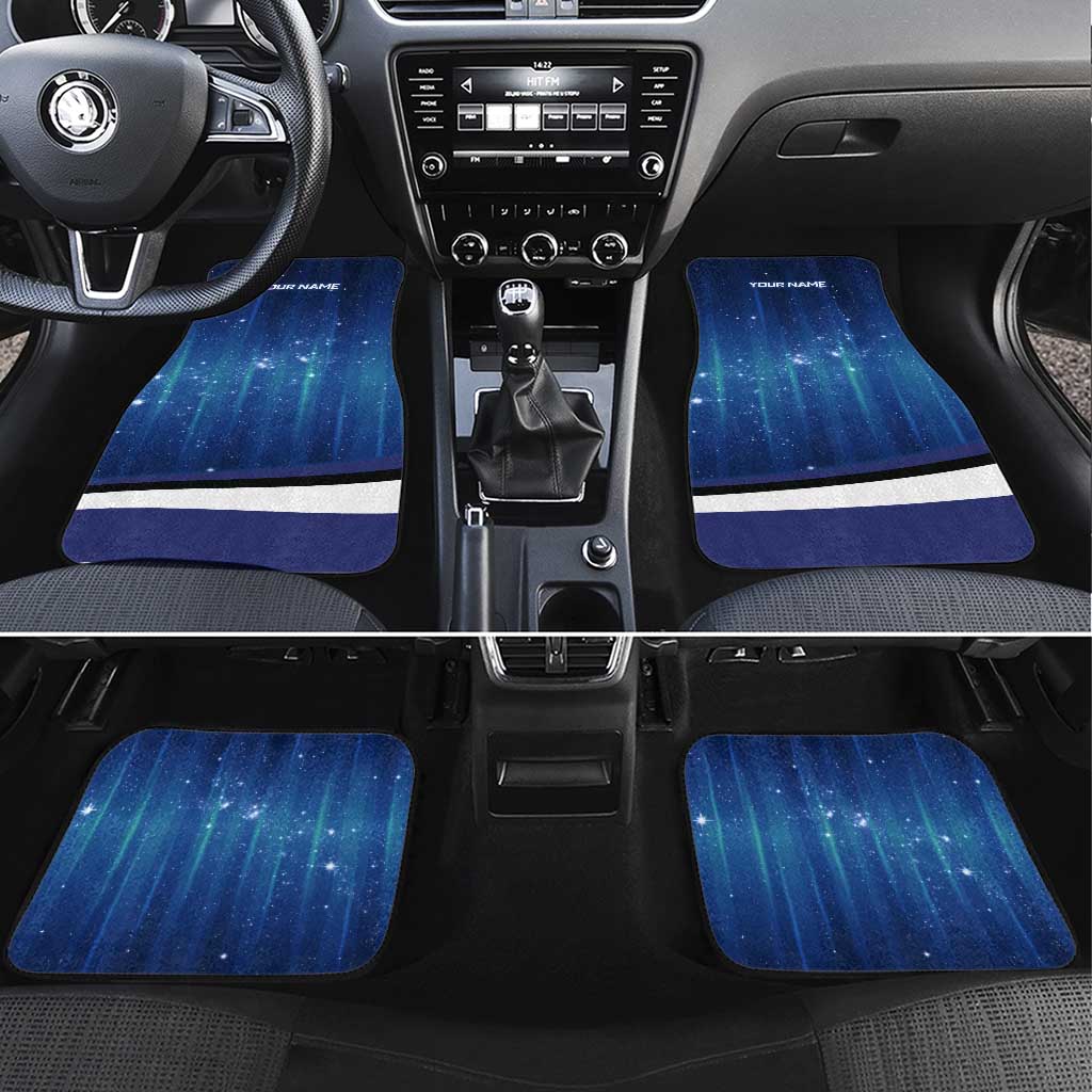 Custom Galaxy Golf Car Mats with Golfer Silhouette, Golf Ball Design - Wonder Print Shop