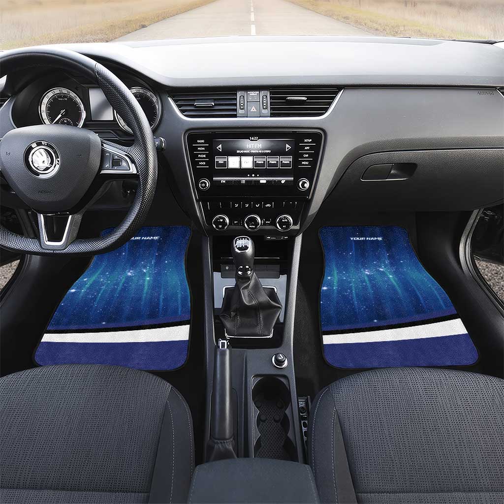 Custom Galaxy Golf Car Mats with Golfer Silhouette, Golf Ball Design - Wonder Print Shop