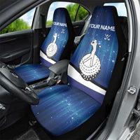 Custom Galaxy Golf Car Seat Cover with Golfer Silhouette, Golf Ball Design - Wonder Print Shop