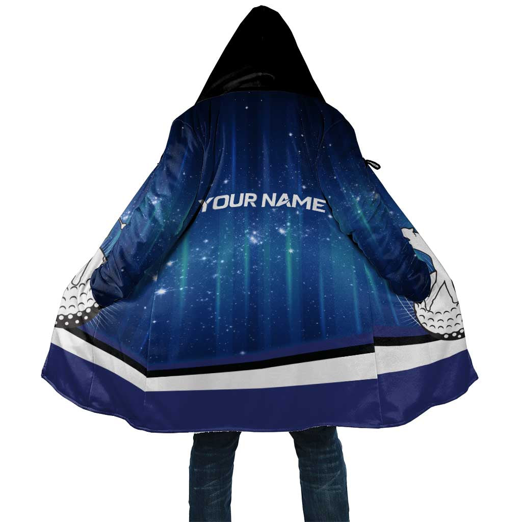 Custom Galaxy Golf Cloak with Golfer Silhouette, Golf Ball Design - Wonder Print Shop