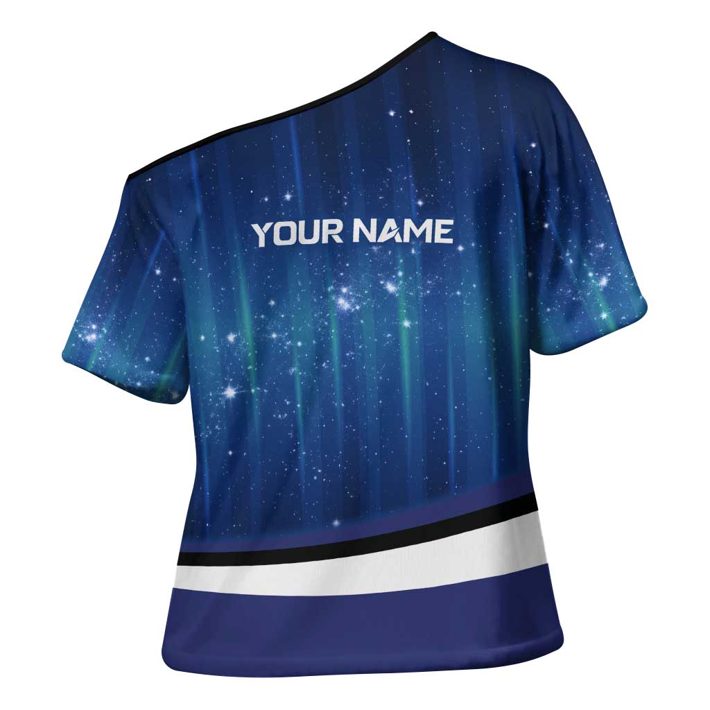 Custom Galaxy Golf Cross Shoulder Shirt with Golfer Silhouette, Golf Ball Design - Wonder Print Shop