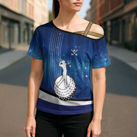 Custom Galaxy Golf Cross Shoulder Shirt with Golfer Silhouette, Golf Ball Design - Wonder Print Shop