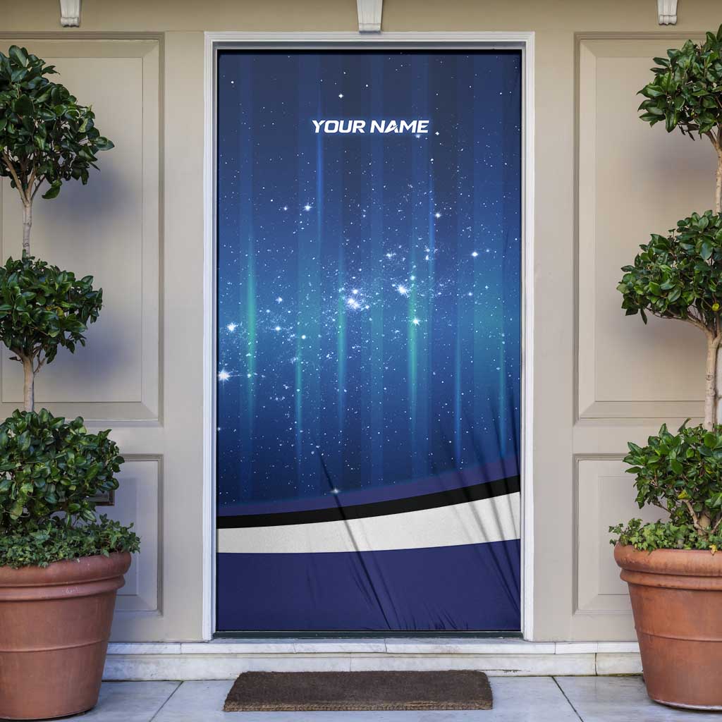 Custom Galaxy Golf Door Cover with Golfer Silhouette, Golf Ball Design - Wonder Print Shop