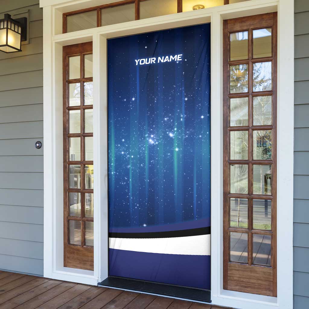 Custom Galaxy Golf Door Cover with Golfer Silhouette, Golf Ball Design - Wonder Print Shop
