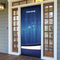 Custom Galaxy Golf Door Cover with Golfer Silhouette, Golf Ball Design - Wonder Print Shop