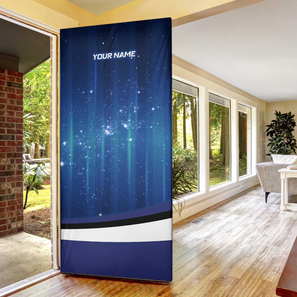 Custom Galaxy Golf Door Cover with Golfer Silhouette, Golf Ball Design - Wonder Print Shop