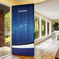 Custom Galaxy Golf Door Cover with Golfer Silhouette, Golf Ball Design - Wonder Print Shop
