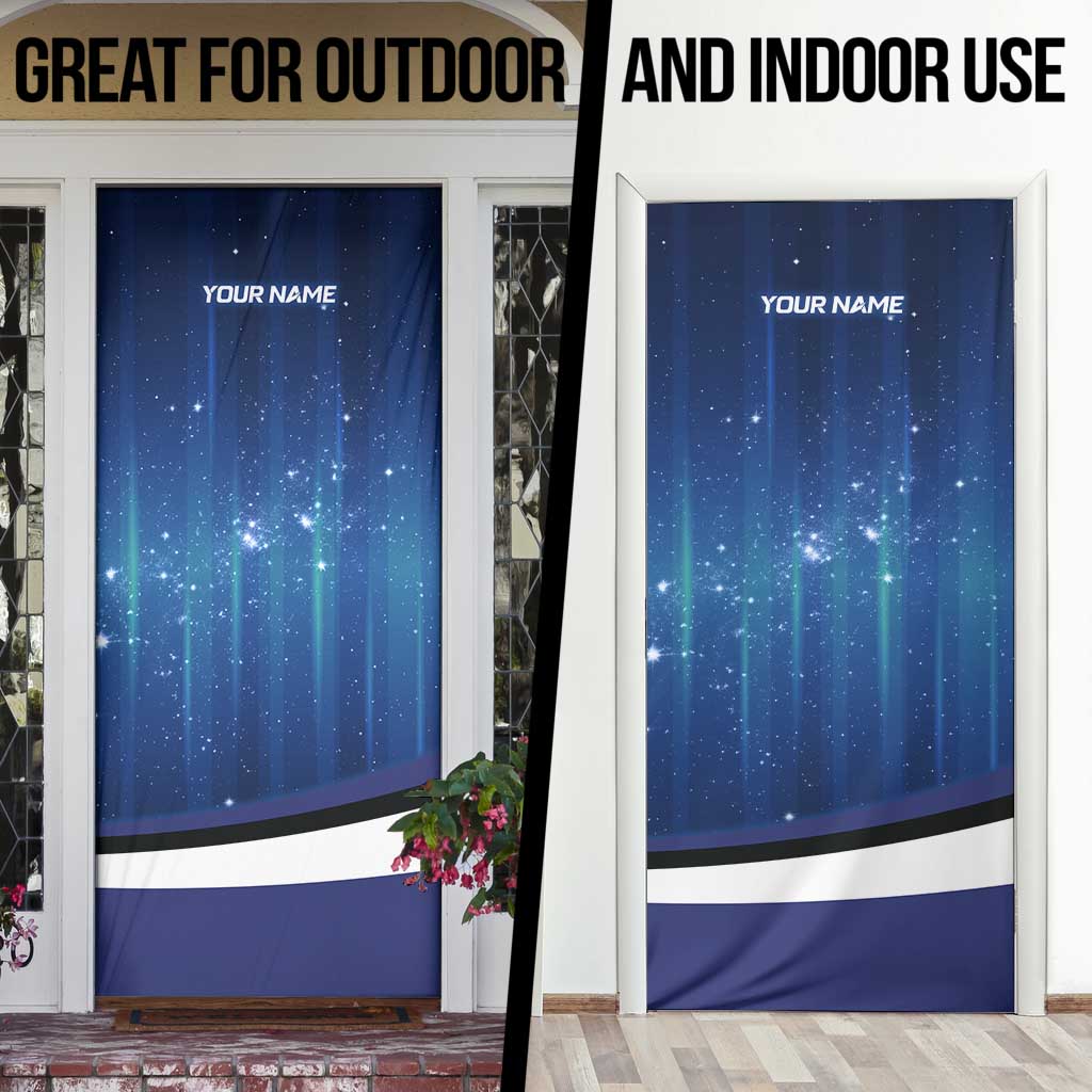 Custom Galaxy Golf Door Cover with Golfer Silhouette, Golf Ball Design - Wonder Print Shop