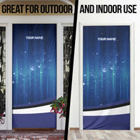 Custom Galaxy Golf Door Cover with Golfer Silhouette, Golf Ball Design - Wonder Print Shop