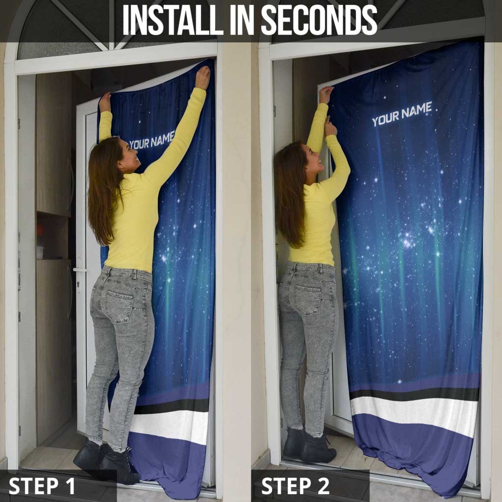 Custom Galaxy Golf Door Cover with Golfer Silhouette, Golf Ball Design - Wonder Print Shop