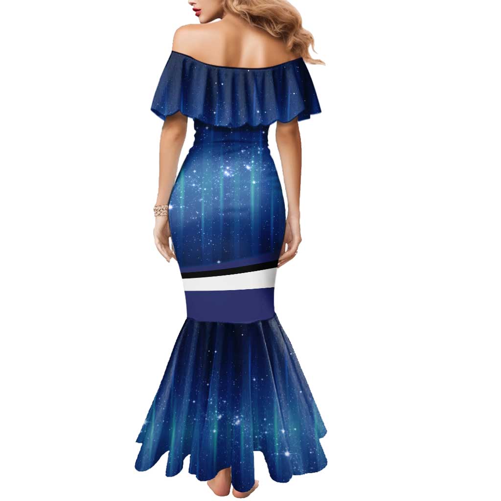 Custom Galaxy Golf Family Matching Mermaid Dress and Hawaiian Shirt with Golfer Silhouette, Golf Ball Design - Wonder Print Shop