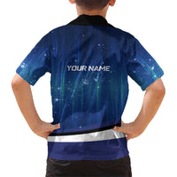 Custom Galaxy Golf Family Matching Puletasi and Hawaiian Shirt with Golfer Silhouette, Golf Ball Design - Wonder Print Shop