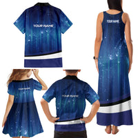 Custom Galaxy Golf Family Matching Tank Maxi Dress and Hawaiian Shirt with Golfer Silhouette, Golf Ball Design - Wonder Print Shop
