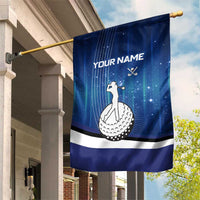 Custom Galaxy Golf Garden Flag with Golfer Silhouette, Golf Ball Design - Wonder Print Shop