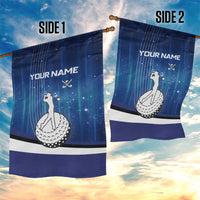Custom Galaxy Golf Garden Flag with Golfer Silhouette, Golf Ball Design - Wonder Print Shop