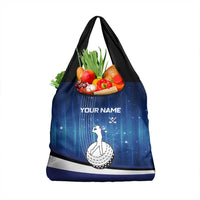 Custom Galaxy Golf Grocery Bag with Golfer Silhouette, Golf Ball Design - Wonder Print Shop