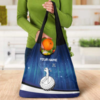 Custom Galaxy Golf Grocery Bag with Golfer Silhouette, Golf Ball Design - Wonder Print Shop