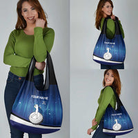 Custom Galaxy Golf Grocery Bag with Golfer Silhouette, Golf Ball Design - Wonder Print Shop