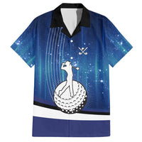 Custom Galaxy Golf Hawaiian Shirt with Golfer Silhouette, Golf Ball Design - Wonder Print Shop