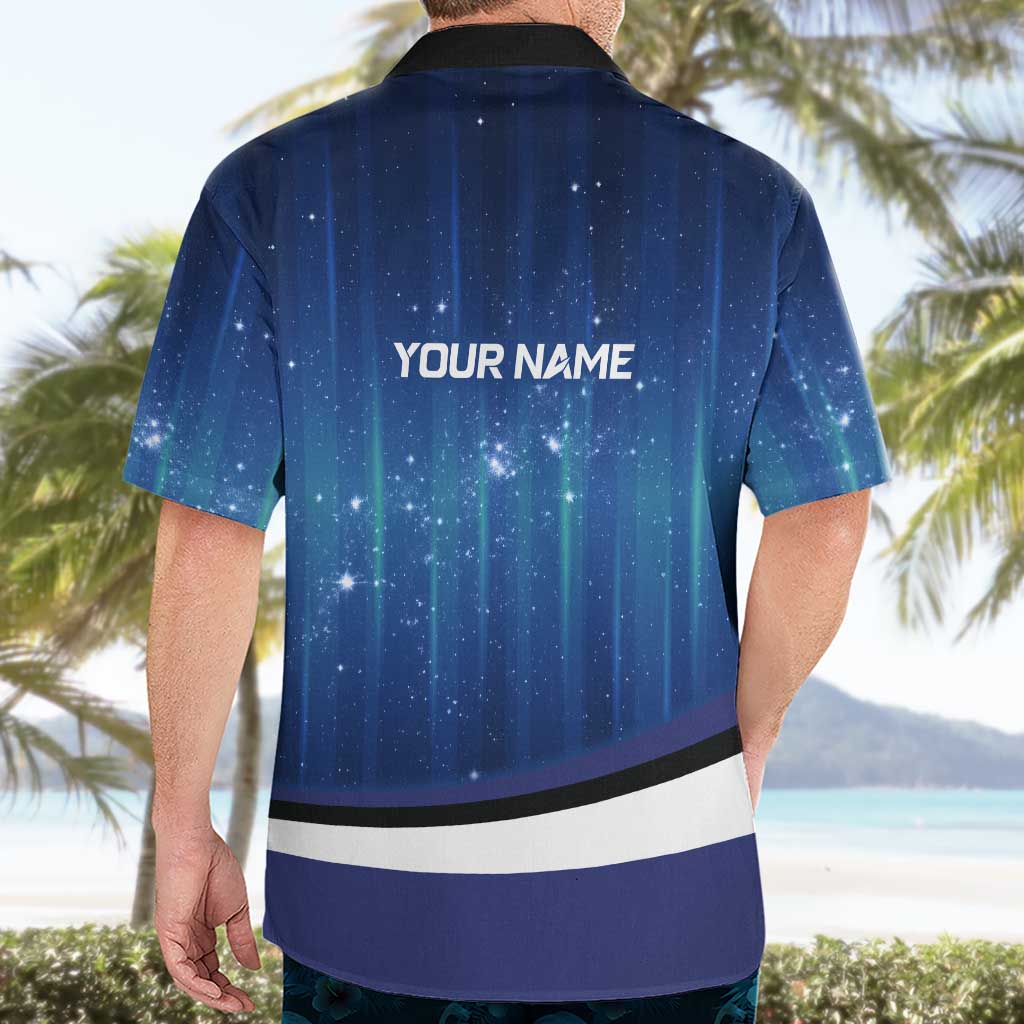 Custom Galaxy Golf Hawaiian Shirt with Golfer Silhouette, Golf Ball Design - Wonder Print Shop