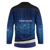 Custom Galaxy Golf Hockey Jersey with Golfer Silhouette, Golf Ball Design - Wonder Print Shop