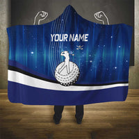 Custom Galaxy Golf Hooded Blanket with Golfer Silhouette, Golf Ball Design - Wonder Print Shop