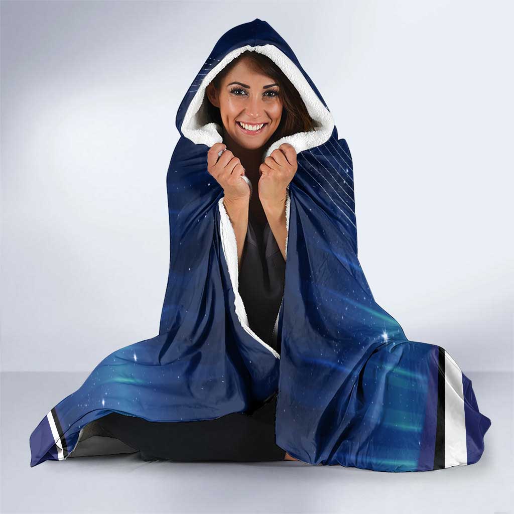 Custom Galaxy Golf Hooded Blanket with Golfer Silhouette, Golf Ball Design - Wonder Print Shop