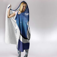 Custom Galaxy Golf Hooded Blanket with Golfer Silhouette, Golf Ball Design - Wonder Print Shop