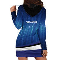 Custom Galaxy Golf Hoodie Dress with Golfer Silhouette, Golf Ball Design - Wonder Print Shop